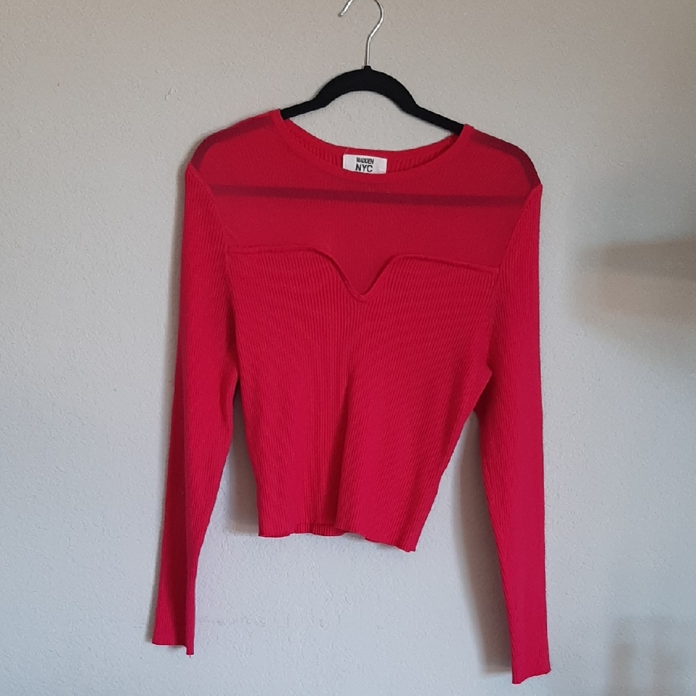 NYC Vibrant Hot Pink Sleeve Blouse
